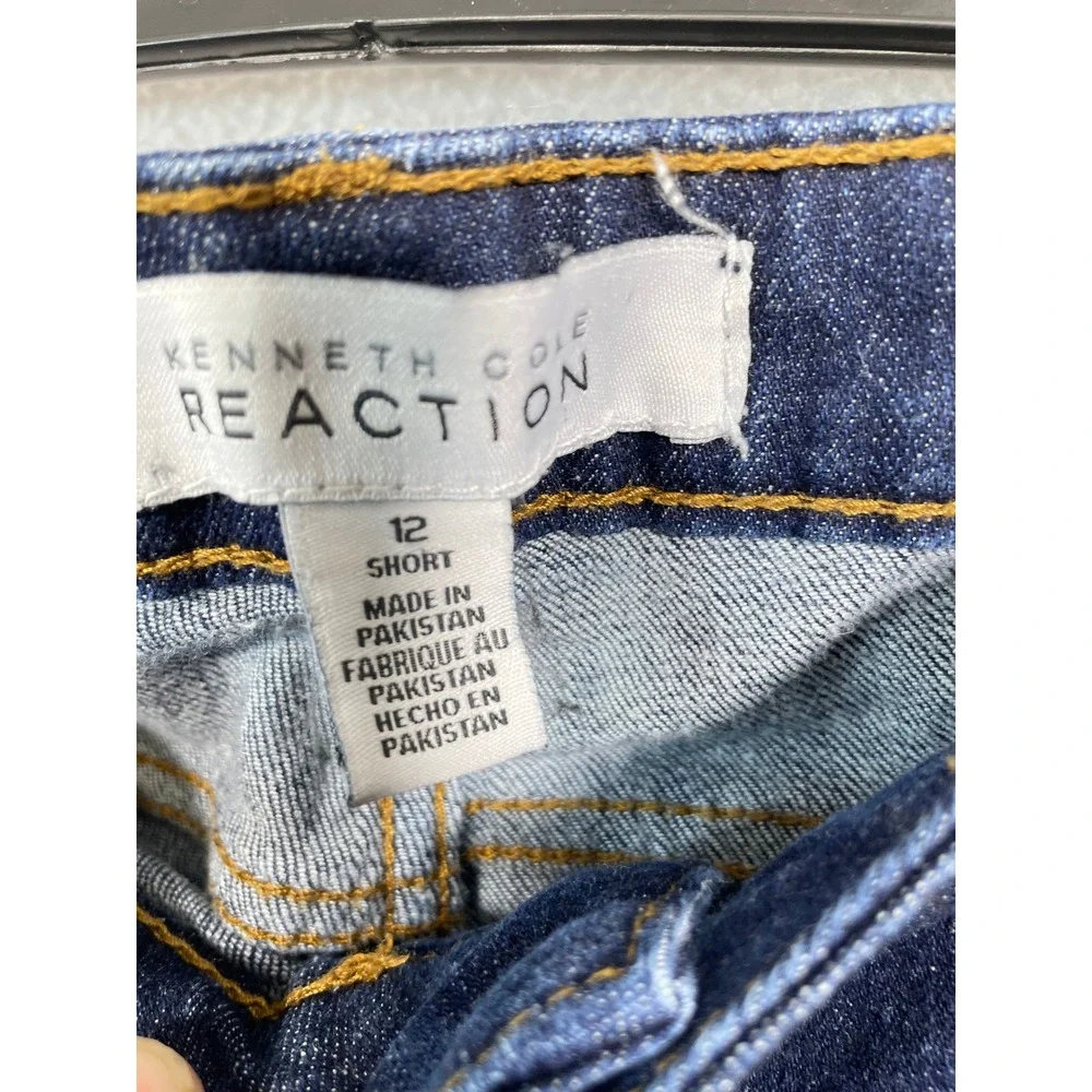 Kenneth Cole Reaction Denim‎ Jeans Womens Size 12 Short Dark Wash